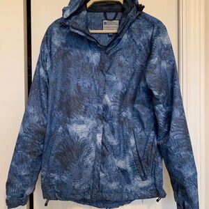 Mountain Warehouse Women's Blue Hooded Rain Jacket SZ 4